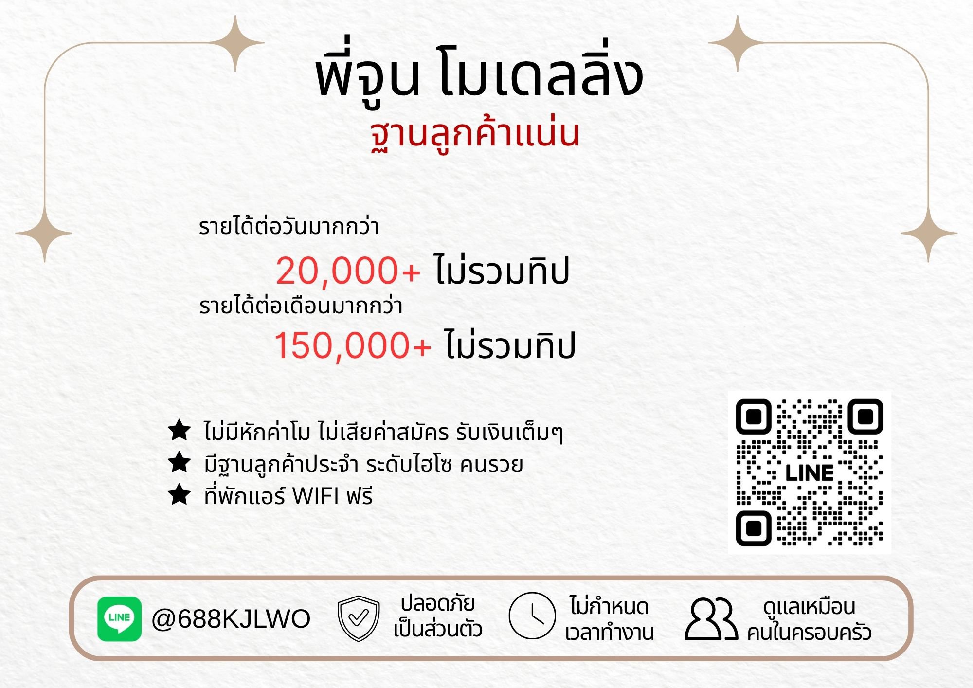 รอบเยอะ ไม่ต้องนั่งรองาน ก้าวเข้าร้านมีงานทันที 