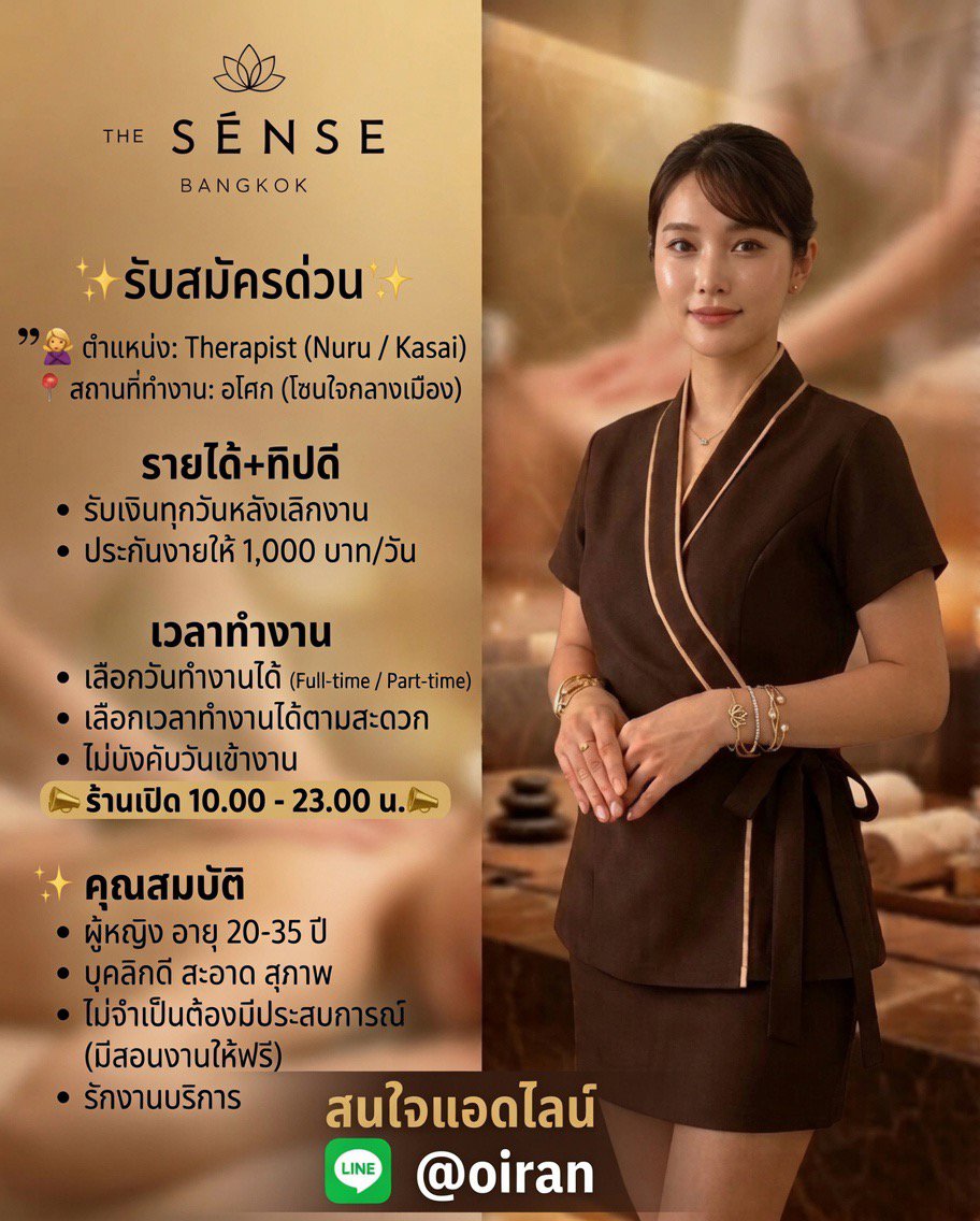 🔥 รับสมัครหมอนวดด่วน รายได้เฉลี่ย 30,000 