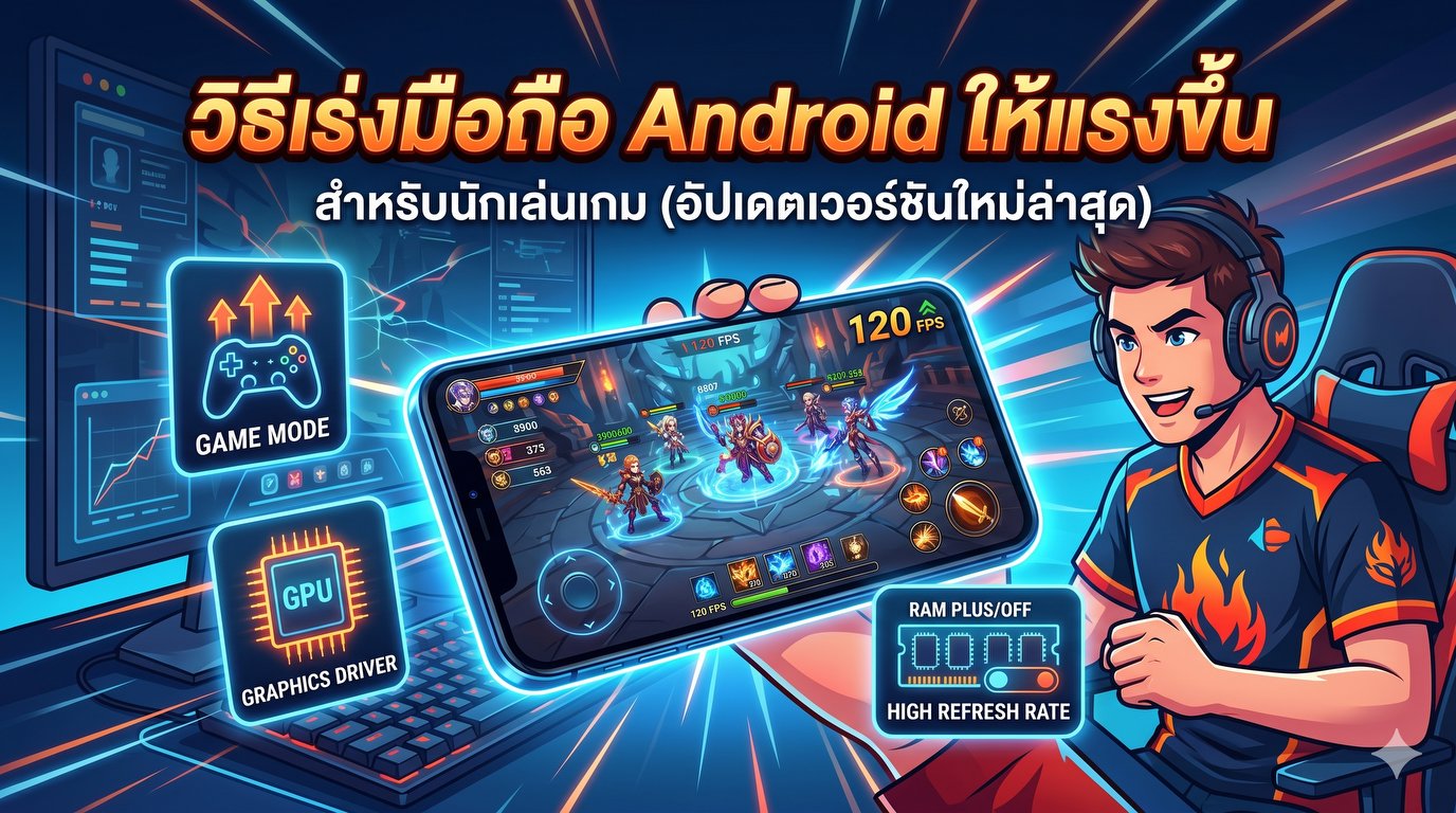 วิธีเร่งมือถือ Android ให้แรงขึ้น สำหรับนักเล่นเกม (อัปเดตเวอร์ชันใหม่ล่าสุด 2026)